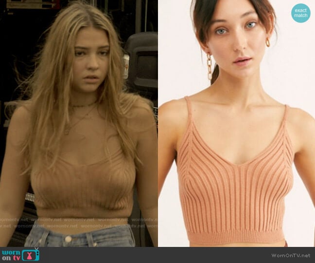 Free People Corset Detail Swit Cami worn by Sarah Cameron (Madelyn Cline) on Outer Banks