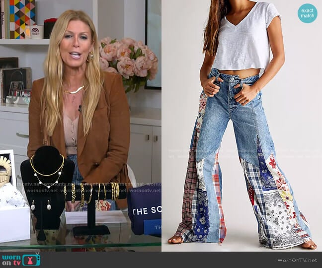 Free People Cortez Pieced Jeans worn by Jill Martin on Today