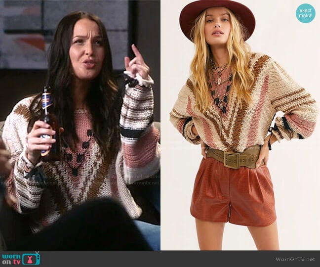 Free People Empire Sweater worn by Jo Wilson (Camilla Luddington) on Greys Anatomy