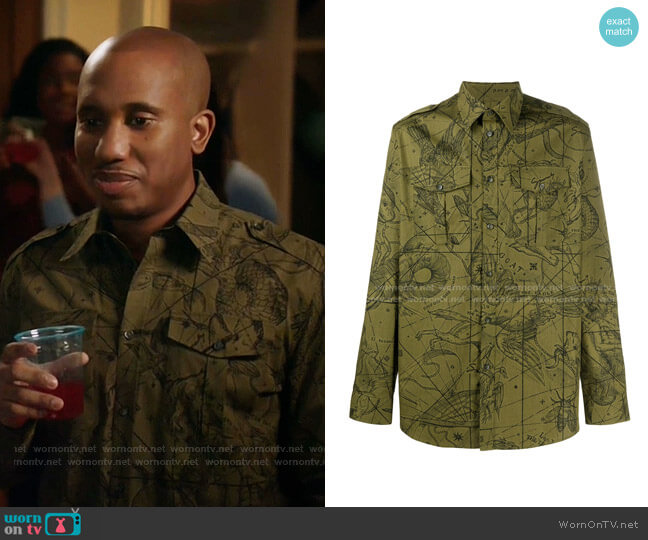 Givenchy Astral print shirt worn by Gary Williams (Chris Redd) on Kenan