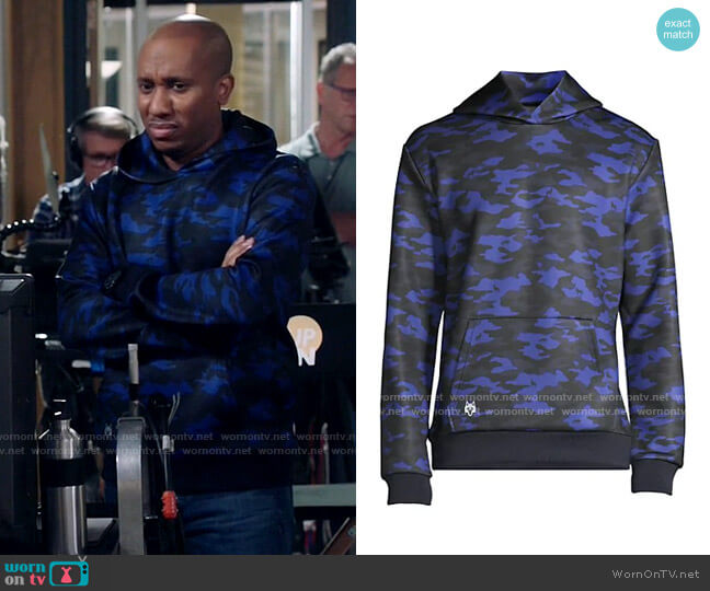 Grayson Chene Camo-Print Hoodie worn by Gary Williams (Chris Redd) on Kenan