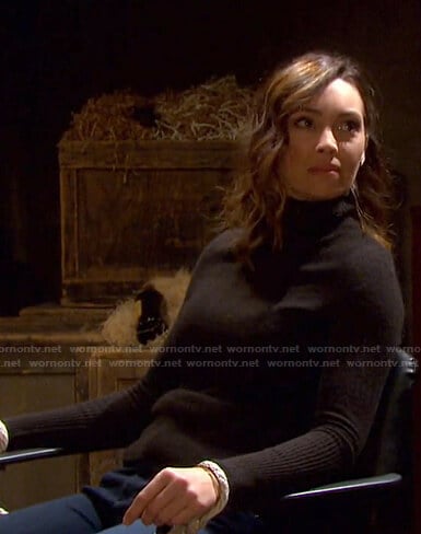 Gwen’s black turtleneck sweater on Days of our Lives