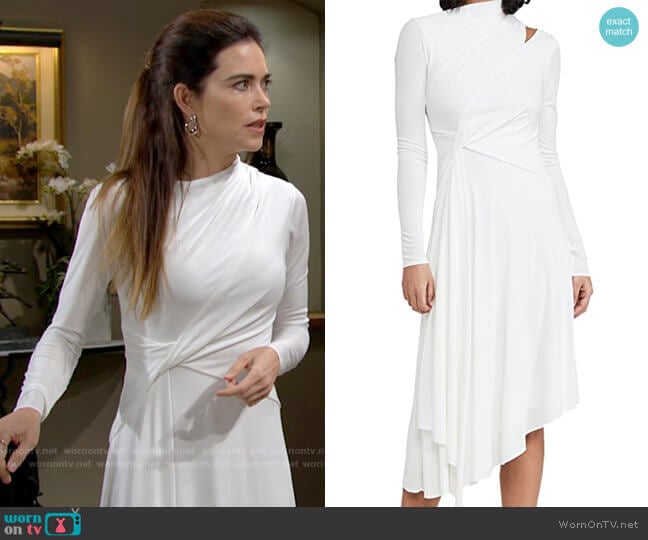 Halston Prisma Dress worn by Victoria Newman (Amelia Heinle) on The Young and the Restless
