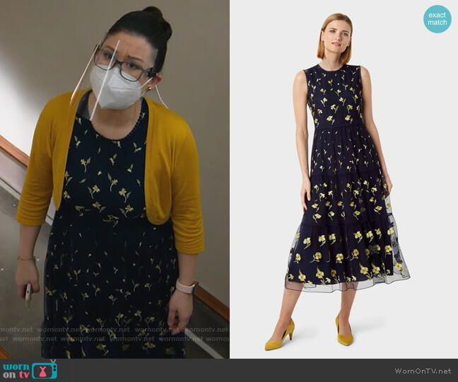 Hobbs Bethany Embroidery Dress worn by Sherri Kansky (Ruthie Ann Miles) on All Rise