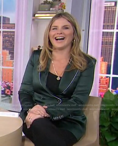 Jenna’s green satin blazer on Today