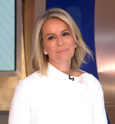 Jennifer’s white ribbed knit dress on Good Morning America
