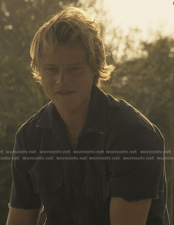 JJ’s navy utility shirt on Outer Banks