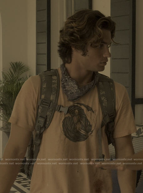 John B’s skeleton t-shirt on Outer Banks