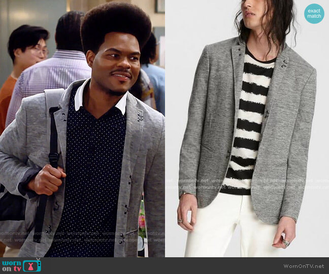 John Varvatos Hook & Bar Knit Jacket worn by Carter (Julian Gant) on Call Me Kat