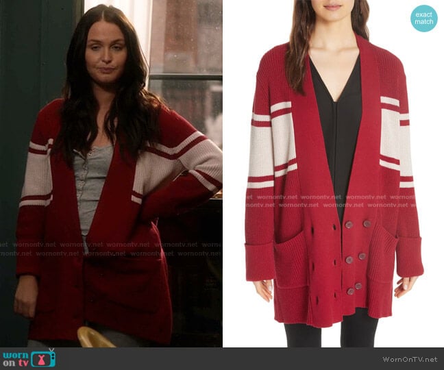 Joie Caleela Stripe Cardigan worn by Jo Wilson (Camilla Luddington) on Greys Anatomy