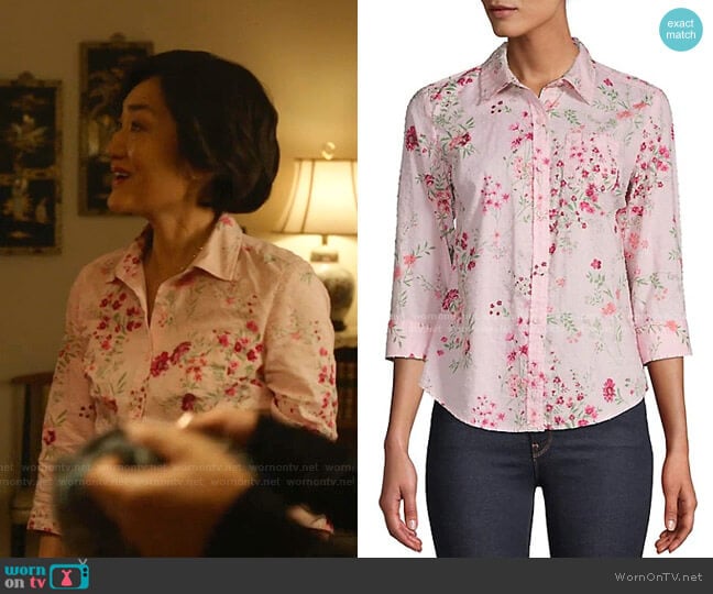 Karen Scott Relaxed-Fit Cotton Shirt worn by Mrs Kim (Jean Yoon) on Kims Convenience