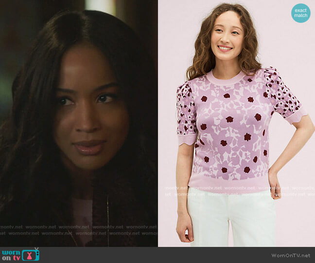 Kate Spade Begonia Jacquard Sweater worn by Tabitha Tate (Erinn Westbrook) on Riverdale