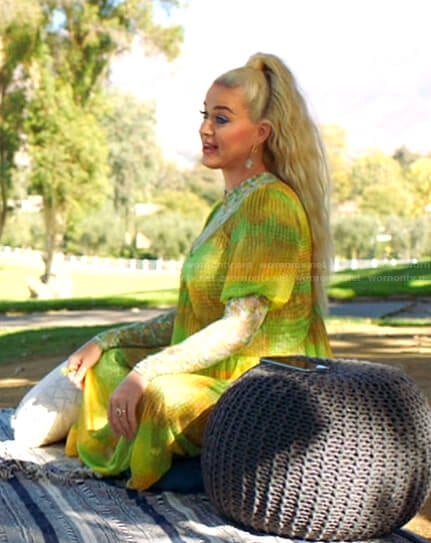 Katy’s yellow and green dress on American Idol