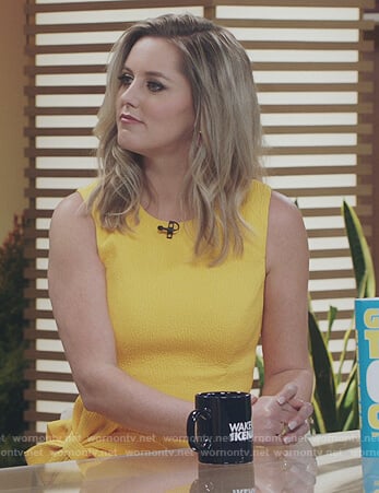 Tami’s yellow bow side dress on Kenan