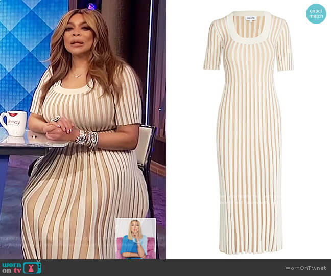 Kenzo Pleated Dress worn by Wendy Williams on The Wendy Williams Show