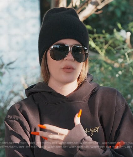 Khloe’s Kim is my lawyer hoodie on Keeping Up with the Kardashians