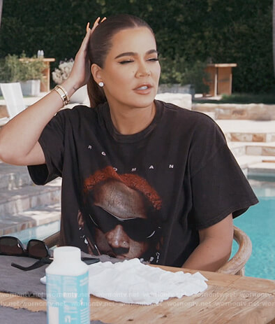 Khloe’s Rodman graphic tee on Keeping Up with the Kardashians