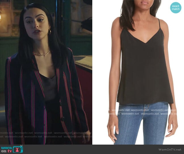 L'Agence Jane Silk Tank worn by Veronica Lodge (Camila Mendes) on Riverdale