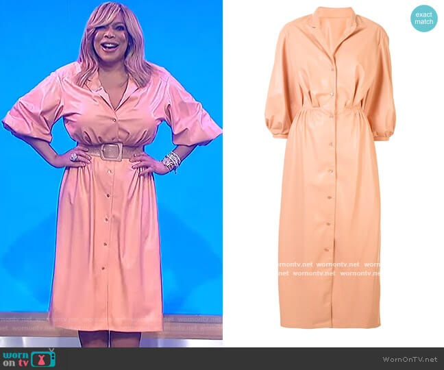 Lapointe Faux Leather Dress worn by Wendy Williams on The Wendy Williams Show