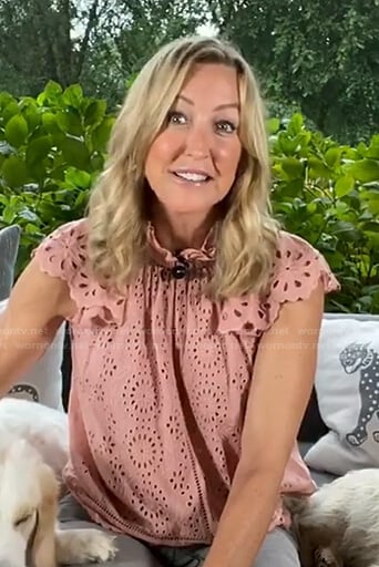 Lara’s pink eyelet top on Good Morning America