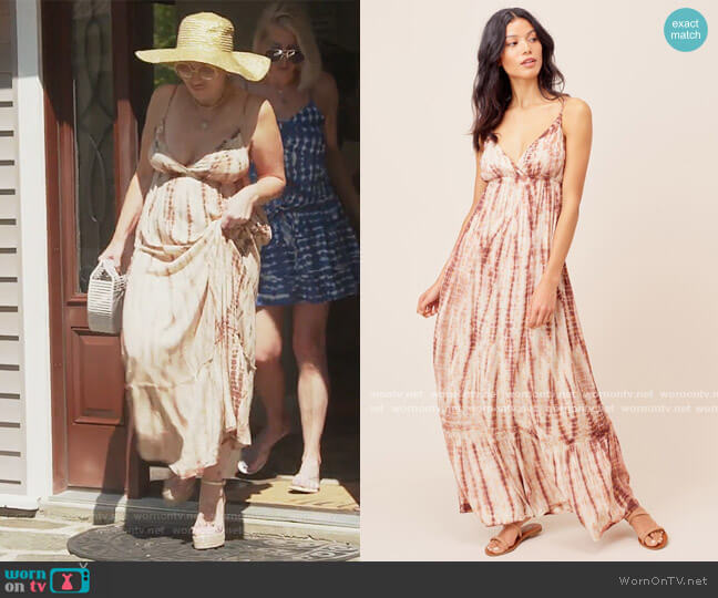 Love Stitch Sophie Tie Dye Maxi Dress worn by Margaret Josephs on The Real Housewives of New Jersey