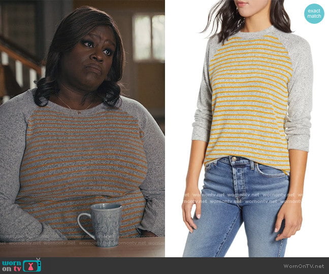 Raglan Sweater Loveappela worn by Ruby Hill (Retta) on Good Girls