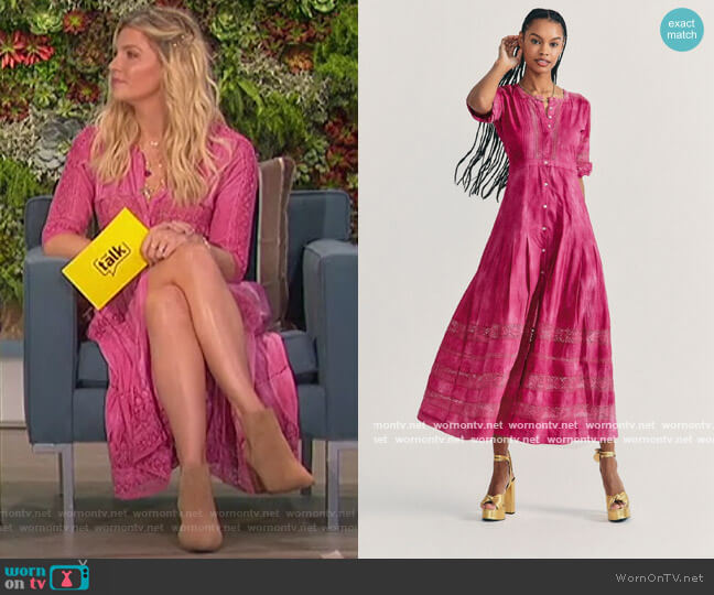 Love Shack Fancy Edie Dress worn by Amanda Kloots on The Talk