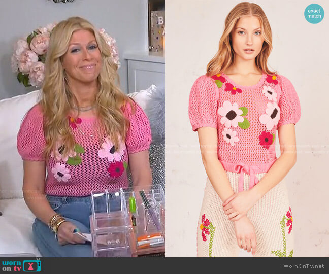 LoveShackFancy Hibiscus Bodysuit worn by Jill Martin on Today