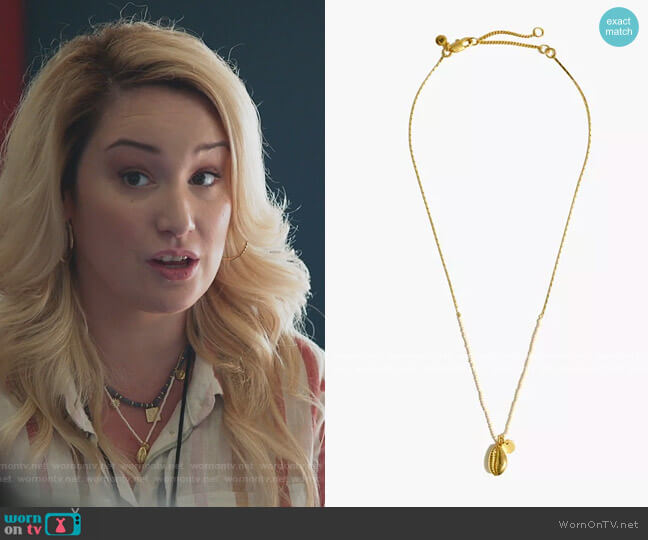 Madewell Cowrie Shell Seed Bead Necklace worn by Davia (Emma Hunton) on Good Trouble