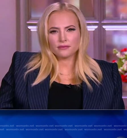 Meghan’s navy pinstripe blazer on The View