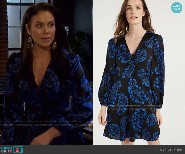 Milly Tossed Paisley Dress worn by Chloe Lane (Nadia Bjorlin) on Days of our Lives