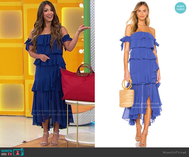 MISA Los Angeles Isidora Dress worn by Manuela Arbeláez on The Price is Right