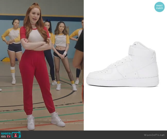 Nike White Air Force 1 High 07 Sneakers worn by Cheryl Blossom (Madelaine Petsch) on Riverdale