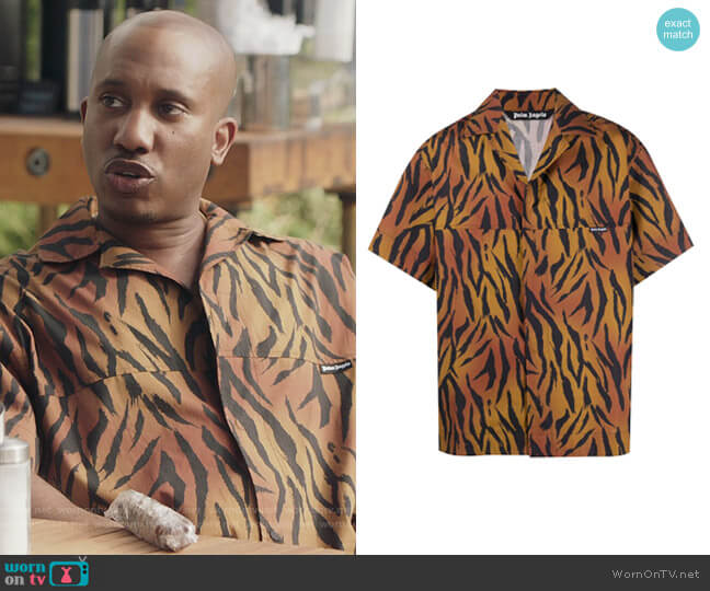 Palm Angels Tiger Print Shirt worn by Gary Williams (Chris Redd) on Kenan