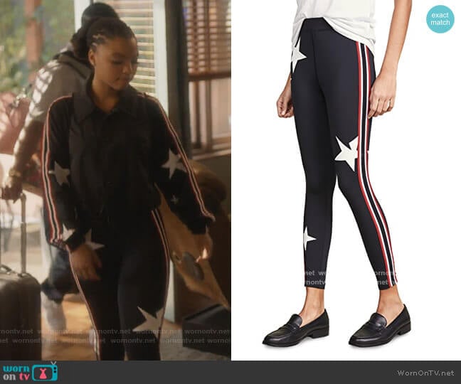 Pam & Gela Star Leggings worn by Jazlyn Forster (Chloe Bailey) on Grown-ish
