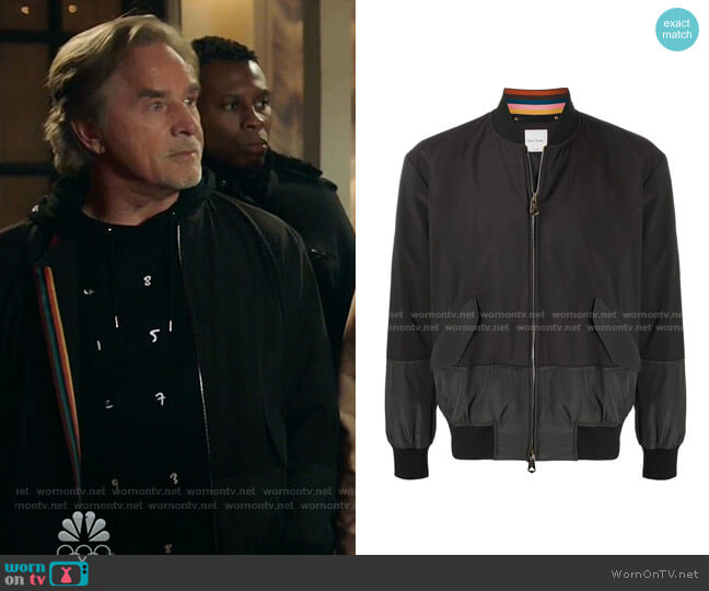Paul Smith Classic Bomber Jacket worn by Rick (Don Johnson) on Kenan