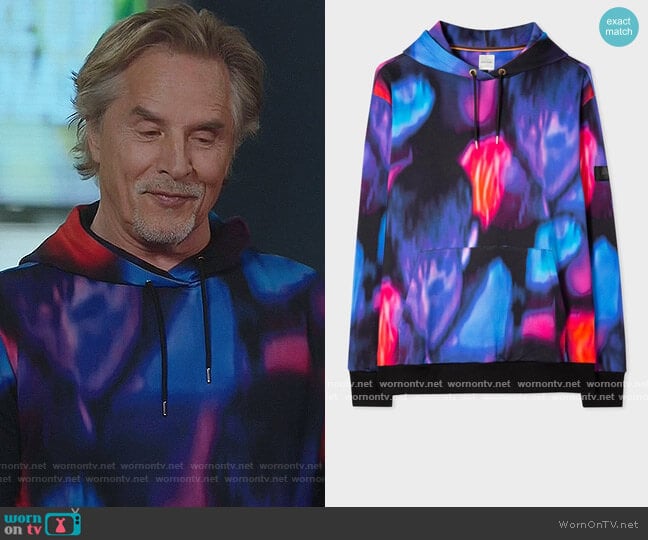 Paul Smith Rave Hoodie worn by Rick (Don Johnson) on Kenan