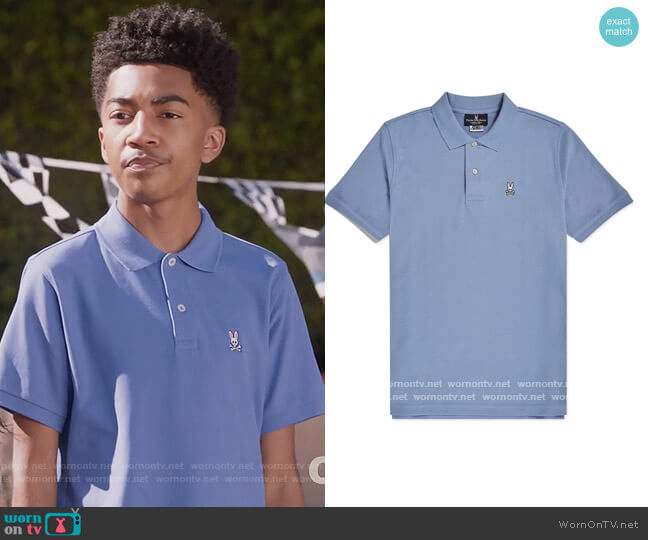Psycho Bunny Classic Solid Pima Cotton Men's Polo worn by Jack Johnson (Miles Brown) on Black-ish
