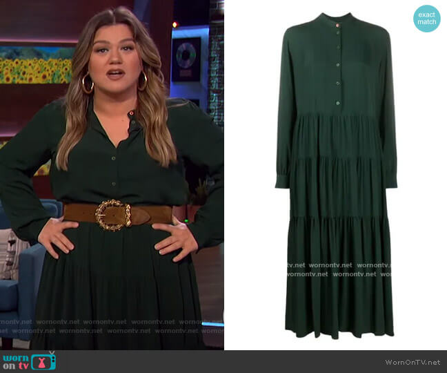 PS Paul Smith Gathered Detail Shirt Dress worn by Kelly Clarkson on The Kelly Clarkson Show