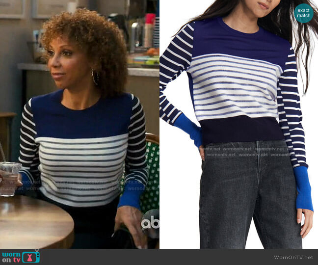 Rag & Bone Marissa Sweater worn by Tami Gaines (Holly Robinson Peete) on American Housewife