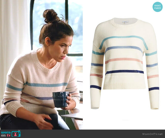 Rails Perci Multi-Stripe Sweater worn by Amy (America Ferrera) on Superstore