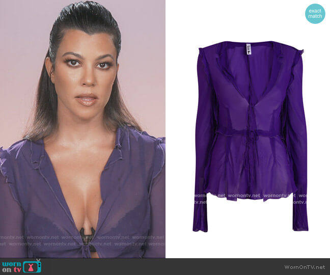 Rat and Boa Aphrodite Blouse worn by Kourtney Kardashian on Keeping Up with the Kardashians