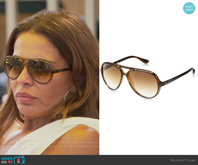 Ray Ban Pilot Aviator Sunglasses worn by Dolores Catania on The Real Housewives of New Jersey