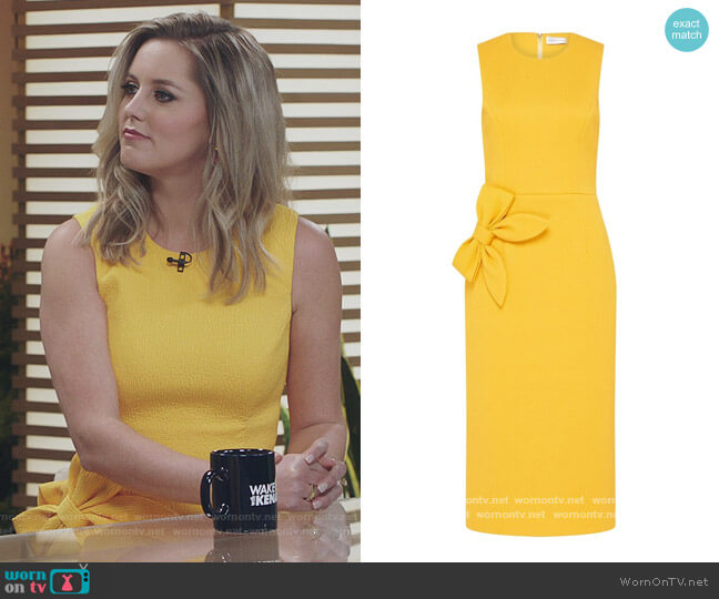 Rebecca Taylor Andie Sleeveless Bow Midi Dress worn by Tami (Taylor Louderman) on Kenan