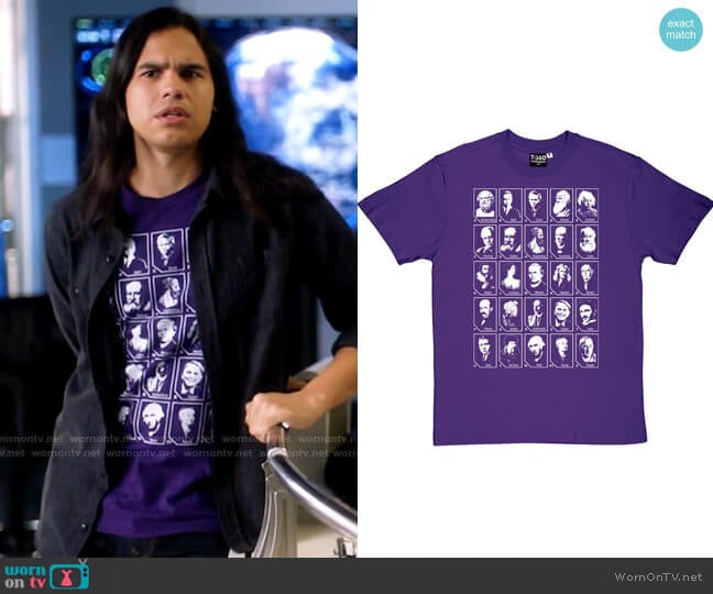 RedMolotov A-Z Of Scientists T-Shirt worn by Cisco Ramon (Carlos Valdes) on The Flash