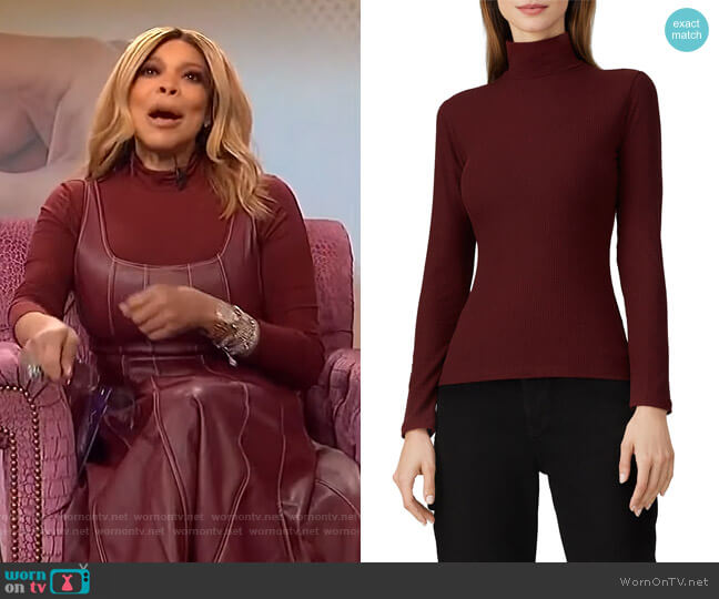 Reformation Eve Turtleneck worn by Wendy Williams on The Wendy Williams Show