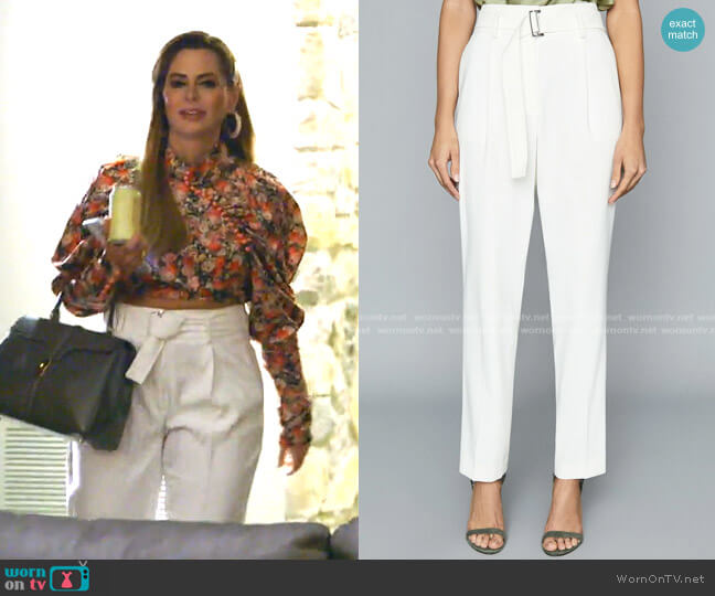 Reiss Mia Belted Trousers worn by D’Andra Simmons on The Real Housewives of Dallas