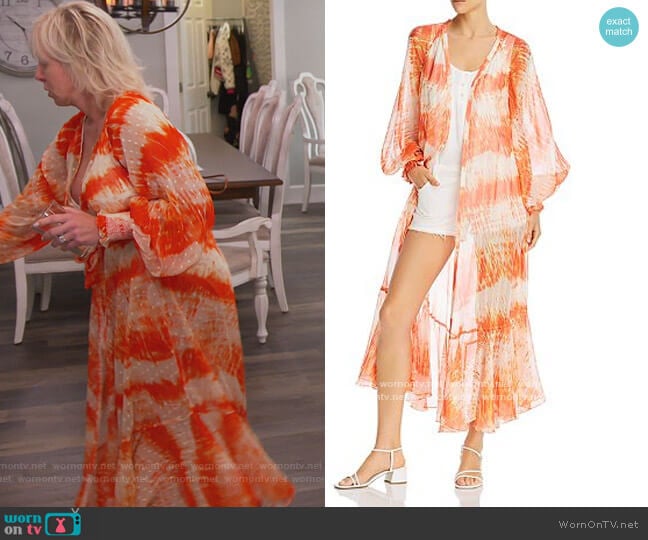 Rococo Sand Tie-Dyed Kimono Dress worn by Margaret Josephs on The Real Housewives of New Jersey