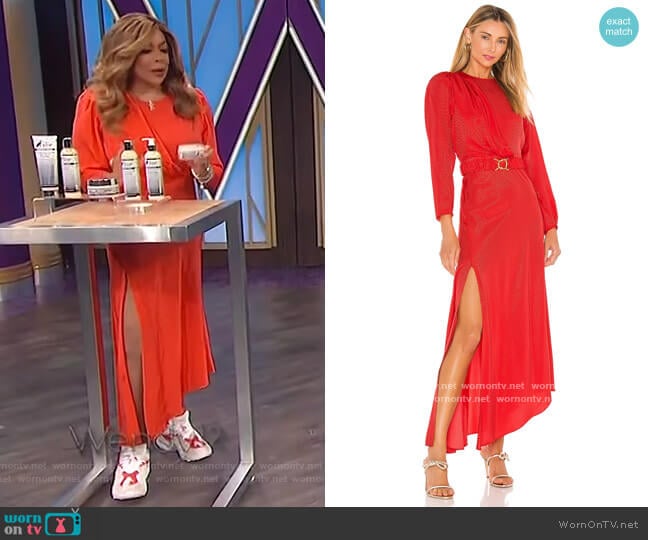 Ronny Kobo Carmen Dress worn by Wendy Williams on The Wendy Williams Show