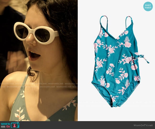 Roxy Girls Magical Swimsuit in Brittany Blue / Eglantine worn by Wheezie Cameron (Julia Antonelli) on Outer Banks